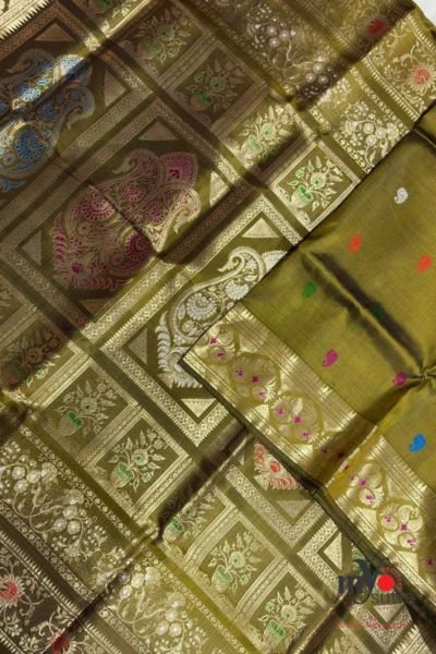 Exclusive Pure Revival Baluchori Silk Saree – Silk Mark Certified Handwoven Heritage Saree - Image 4