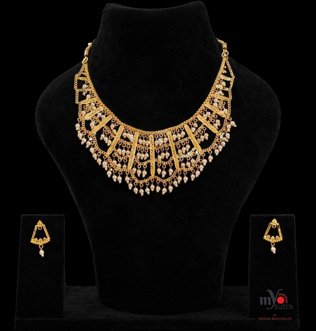 Jhalor– 24K Gold Plated Neckpiece I Diesigner Statement Bridal Jewellery