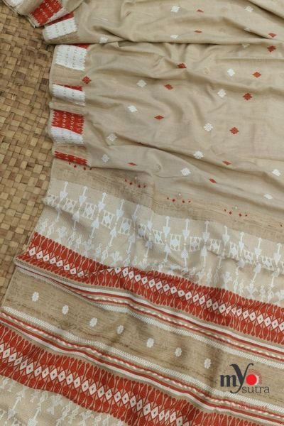 Exclusive Eri Tussar Assam Silk Saree – Silk Mark Certified Handwoven Sustainable Luxury - Image 3