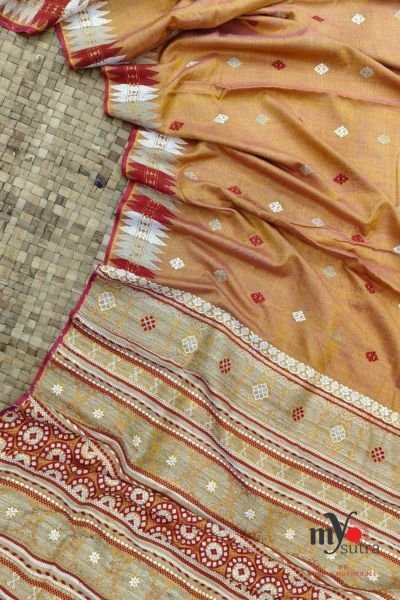 Exclusive Eri Tussar Assam Silk Saree – Silk Mark Certified Handwoven Sustainable Luxury - Image 4