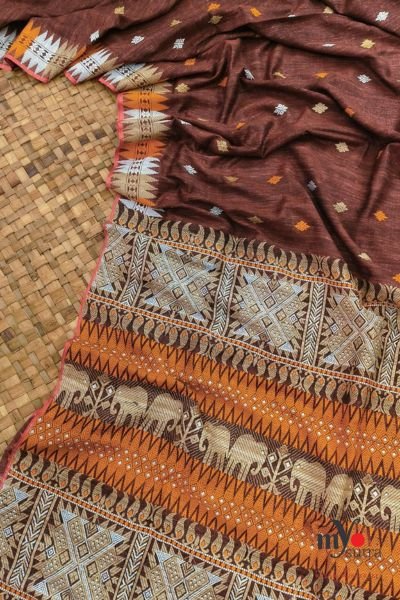 Exclusive Eri Tussar Assam Silk Saree – Silk Mark Certified Handwoven Sustainable Luxury