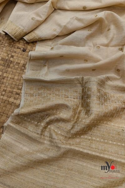 Exclusive Eri Tussar Assam Silk Saree – Silk Mark Certified Handwoven Sustainable Luxury - Image 6