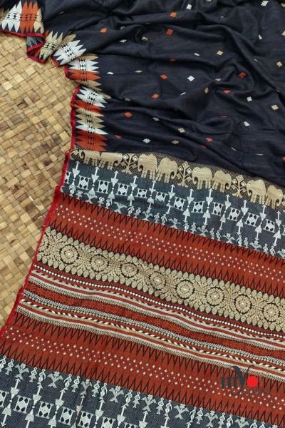 Exclusive Eri Tussar Assam Silk Saree – Silk Mark Certified Handwoven Sustainable Luxury - Image 2