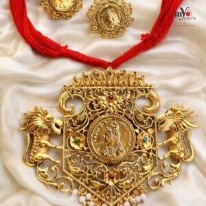 Antique Elegance: 2 gm Gold-Plated Heritage Jewelry Set