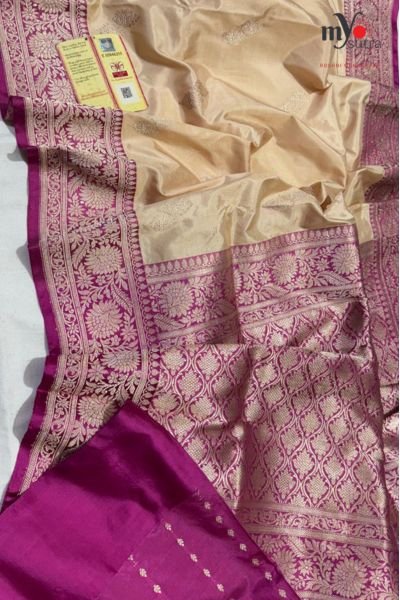 Pure Handloom Katan Banarasi Silk Saree – Luxury Designer Zari Woven Saree