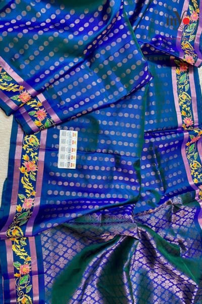 Pure Venkatgiri Silk Saree – Handloom Zari Work Saree - Image 3