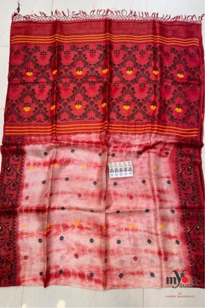Gachi Tussar Jamdani Silk Saree – Silk Mark Certified - Image 3