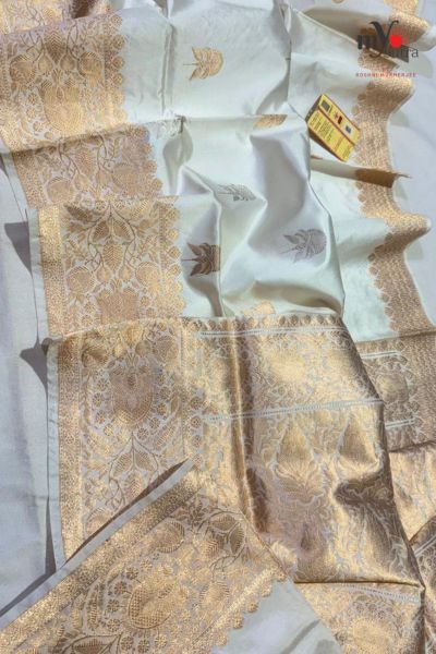 Pure Handloom Katan Banarasi Silk Saree – Luxury Designer Zari Woven Saree - Image 3