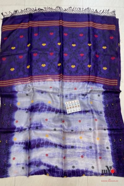 Gachi Tussar Jamdani Silk Saree – Silk Mark Certified - Image 4