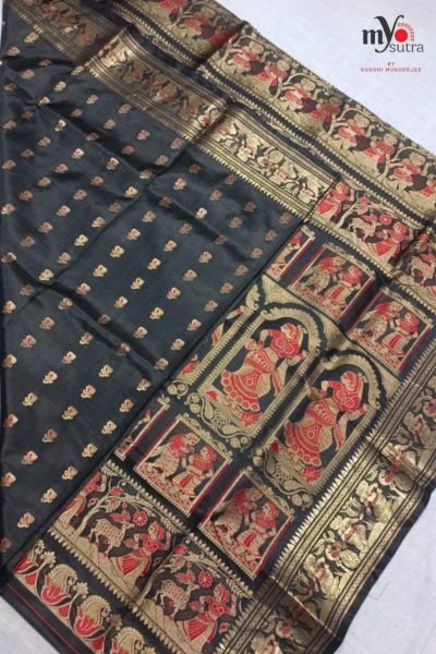 Exclusive Swarnachari Katan Silk Saree – Silk Mark Certified Handwoven Zari Designer Saree