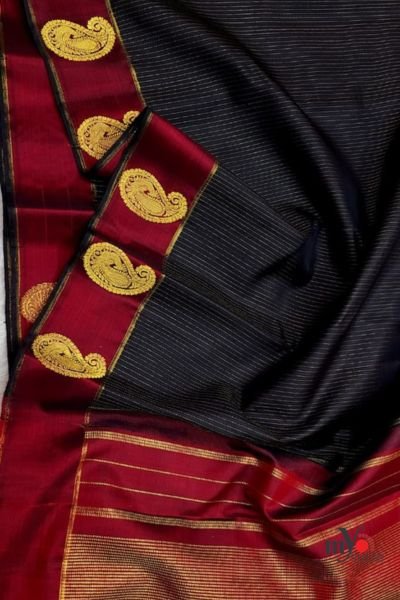 Exclusive Pure Kanchipuram Silk Saree – Handwoven Bridal Silk Saree - Image 3