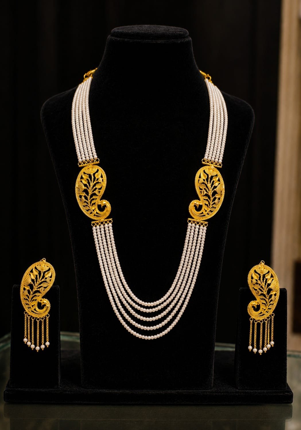 Moti Lohori Necklace – Premium Amkolka Pearl Jewellery Set