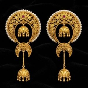 2 GM Gold Antique Gold Plated Designer Earrings – Premium Ethnic Party & Wedding Wear Earrings